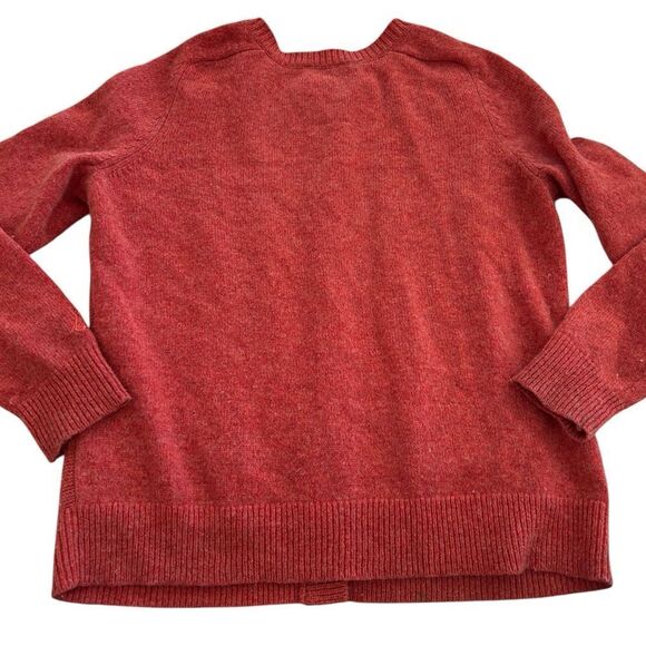 Pendleton coral Orange lambswool Sweater size medium - Picture 3 of 8